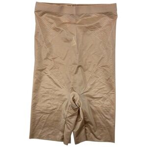 SPANX High Waist Shapewear Mid Thigh Shorts Nude Firm Control Smoothing S